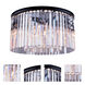 Sydney 8 Light 26 inch Matte Black Flush Mount Ceiling Light in Clear, Urban Classic