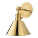 Garden City 8.5 inch 75 watt Aged Brass Pivot Wall Sconce Wall Light
