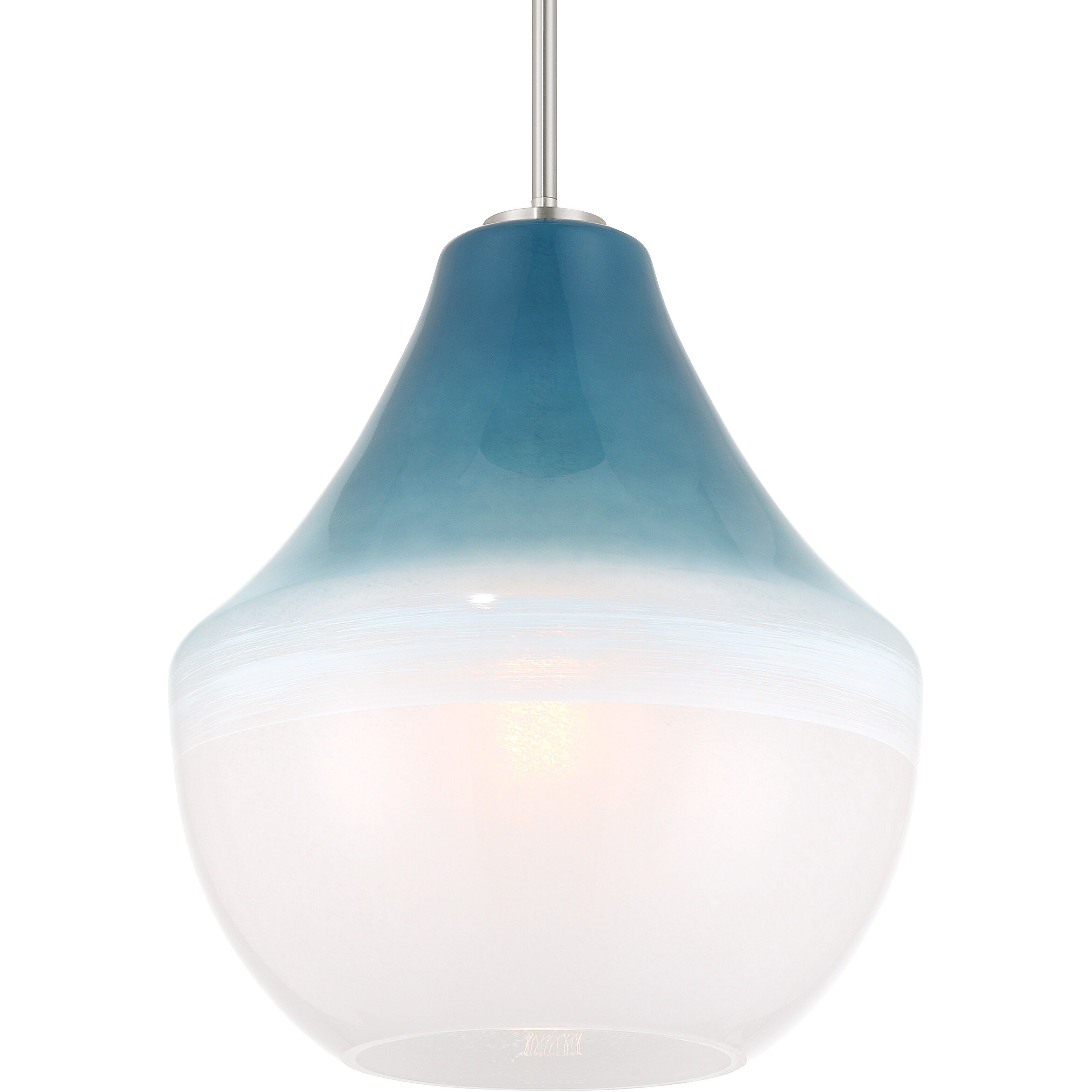 Pacific 1 Light 14 inch Brushed Nickel Pendant Ceiling Light