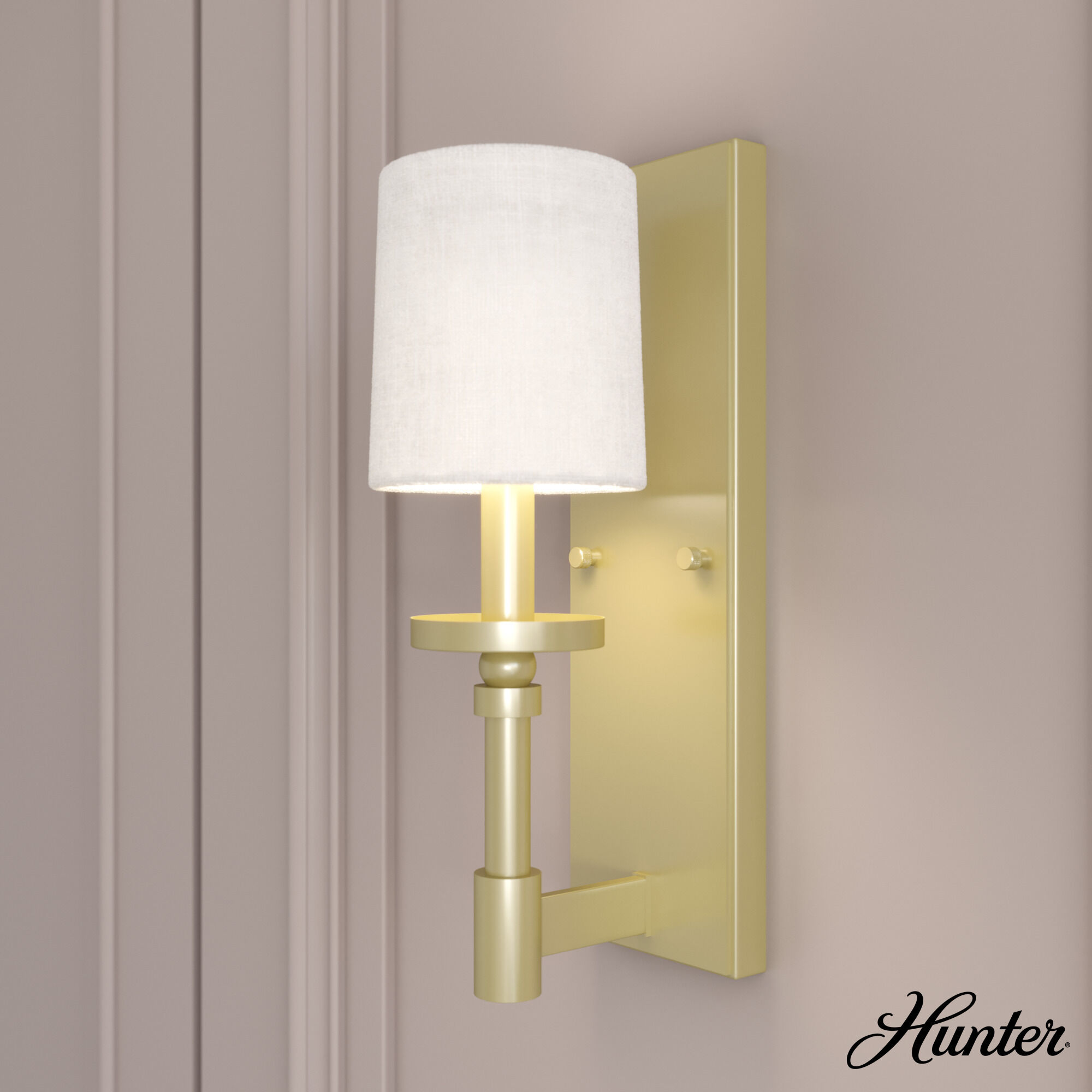 Briargrove 1 Light Painted Modern Brass Wall Sconce Wall Light