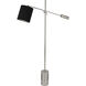 Campbell 62.38 inch 100 watt Polished Nickel Floor Lamp Portable Light in Anna Black with Silver