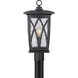 Grover 1 Light 21 inch Mystic Black Outdoor Post Lantern
