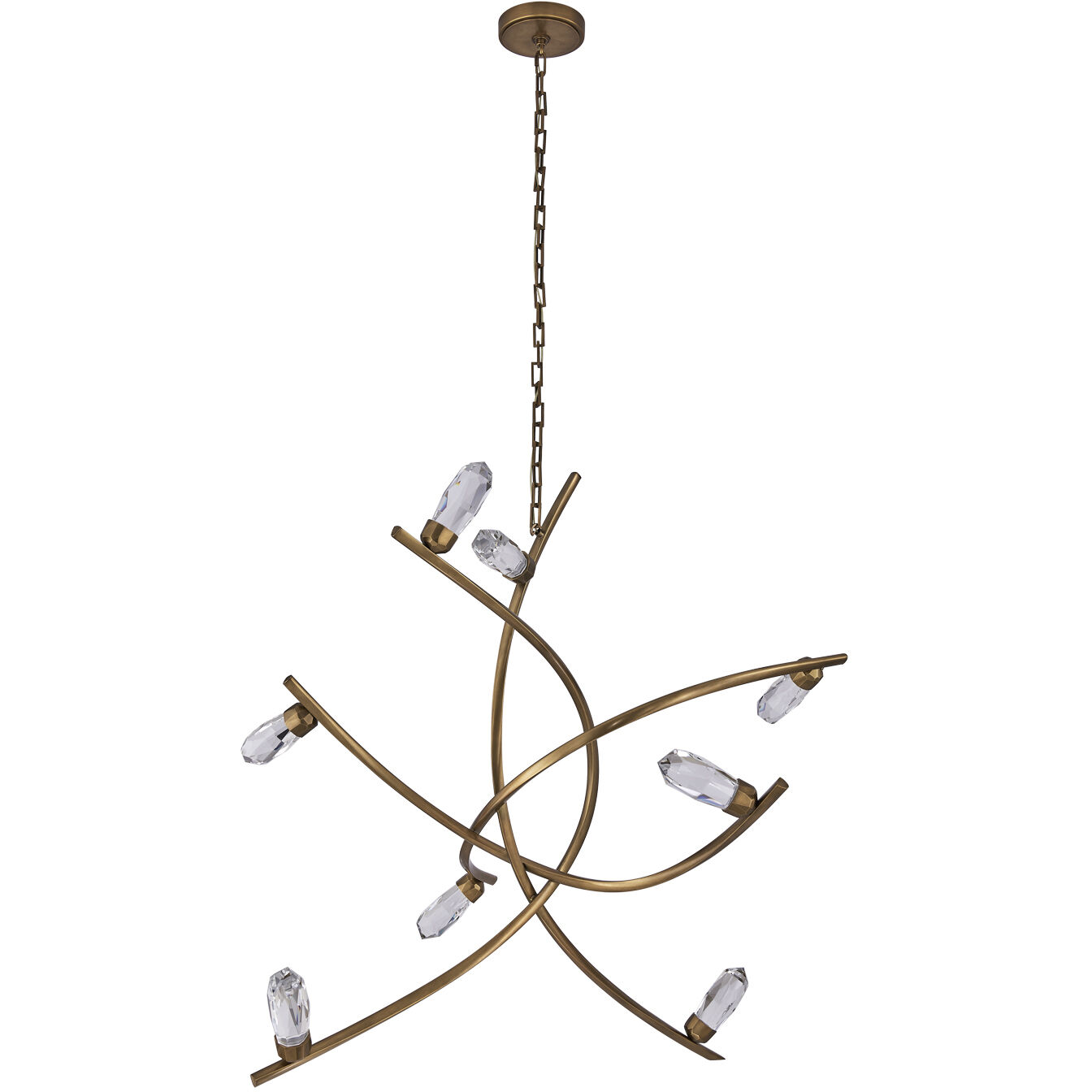 Bilancia LED 48 inch True Brass Chandelier Ceiling Light