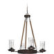 Thornton 4 Light 32 inch Aged Bronze Brushed Up/Down Chandelier Ceiling Light