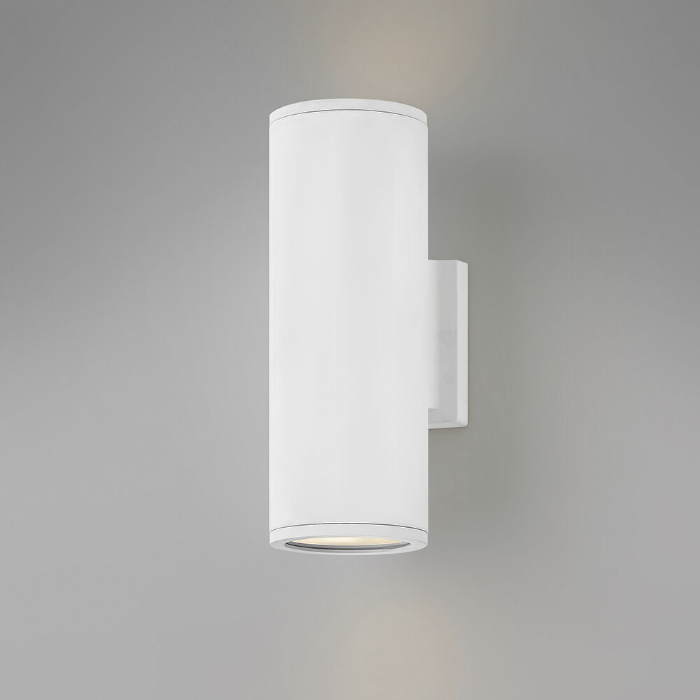 Coastal Elements Silo LED 12 inch Satin White Outdoor Wall Mount Lantern, Up/Down Light