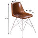 Inland Light Brown Leather Accent Chair