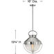 Crew 1 Light 16 inch Polished Nickel Indoor Chandelier Ceiling Light