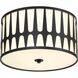 Royston 3 Light 18 inch Black Flush Ceiling Light