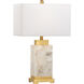 Town Square 26 inch 100.00 watt Natural White/Gold Leaf/Antique Brass Table Lamp Portable Light