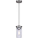 Benson 1 Light 4.75 inch Brushed Nickel Pendant Ceiling Light