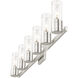Midtown 6 Light 36 inch Brushed Nickel Bath Vanity Wall Light