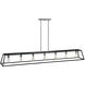Fulton 7 Light 65 inch Aged Zinc with Antique Nickel Indoor Linear Chandelier Ceiling Light