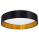 Maserlo LED 15.95 inch Black and Gold Flush Mount Ceiling Light