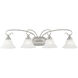 Coronado 4 Light 36 inch Brushed Nickel Bath Vanity Wall Light