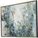 Abstract Blue and Green and Turquoise and Yellow Canvas