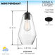 Clarity 1 Light 6.75 inch Coal Mini Pendant Ceiling Light