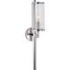 Kelly Wearstler Liaison 1 Light 4 inch Polished Nickel Single Sconce Wall Light in Clear Glass