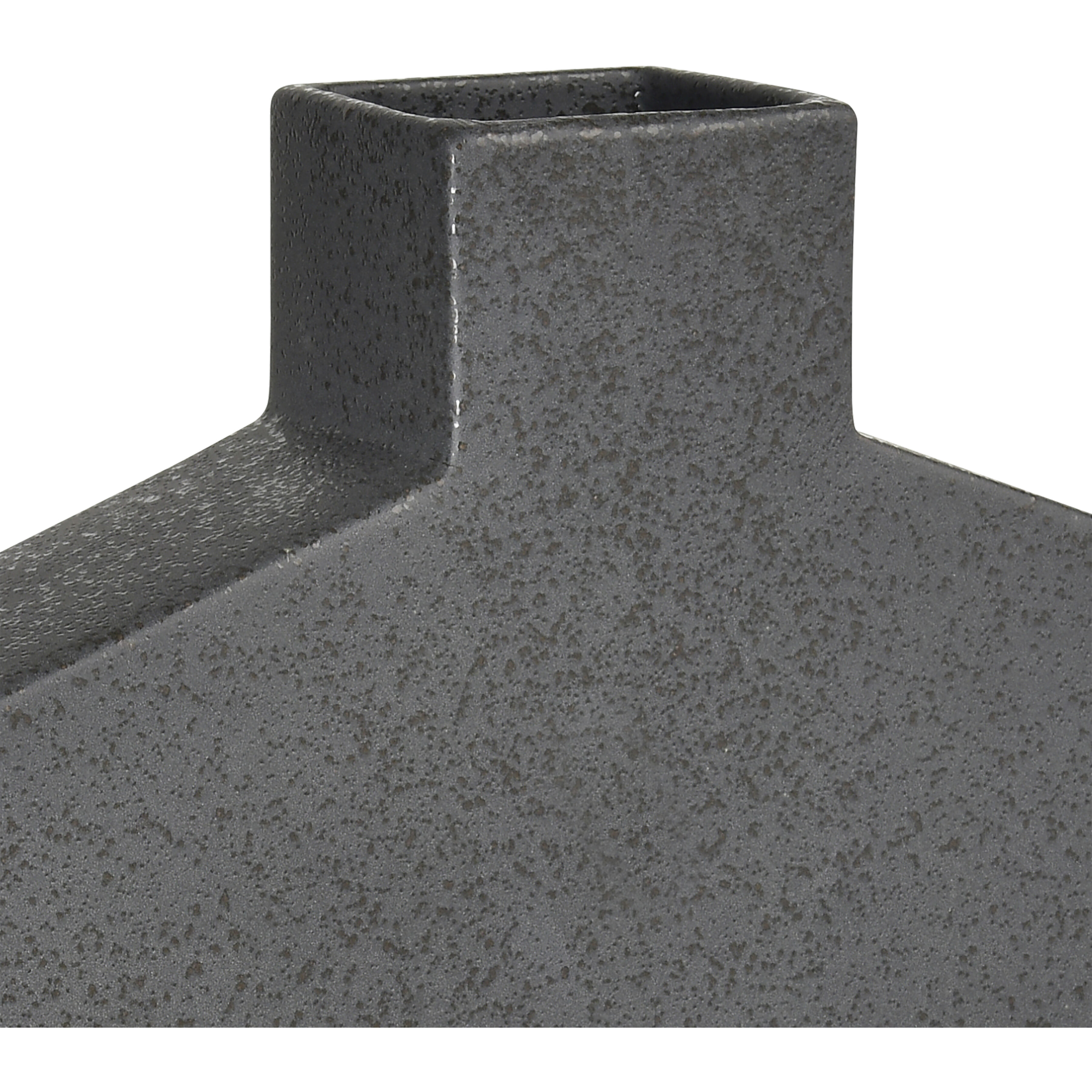 Drue 16.25 X 10.25 inch Vase in Speckled Black