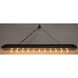 545 Club 22 Light 67 inch Matte Black Pendant Ceiling Light