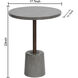 Cameron 56 inch Gray and Aged Bronze Side Table