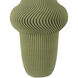 Green Plisse 14.25 X 8.5 inch Vase, Large