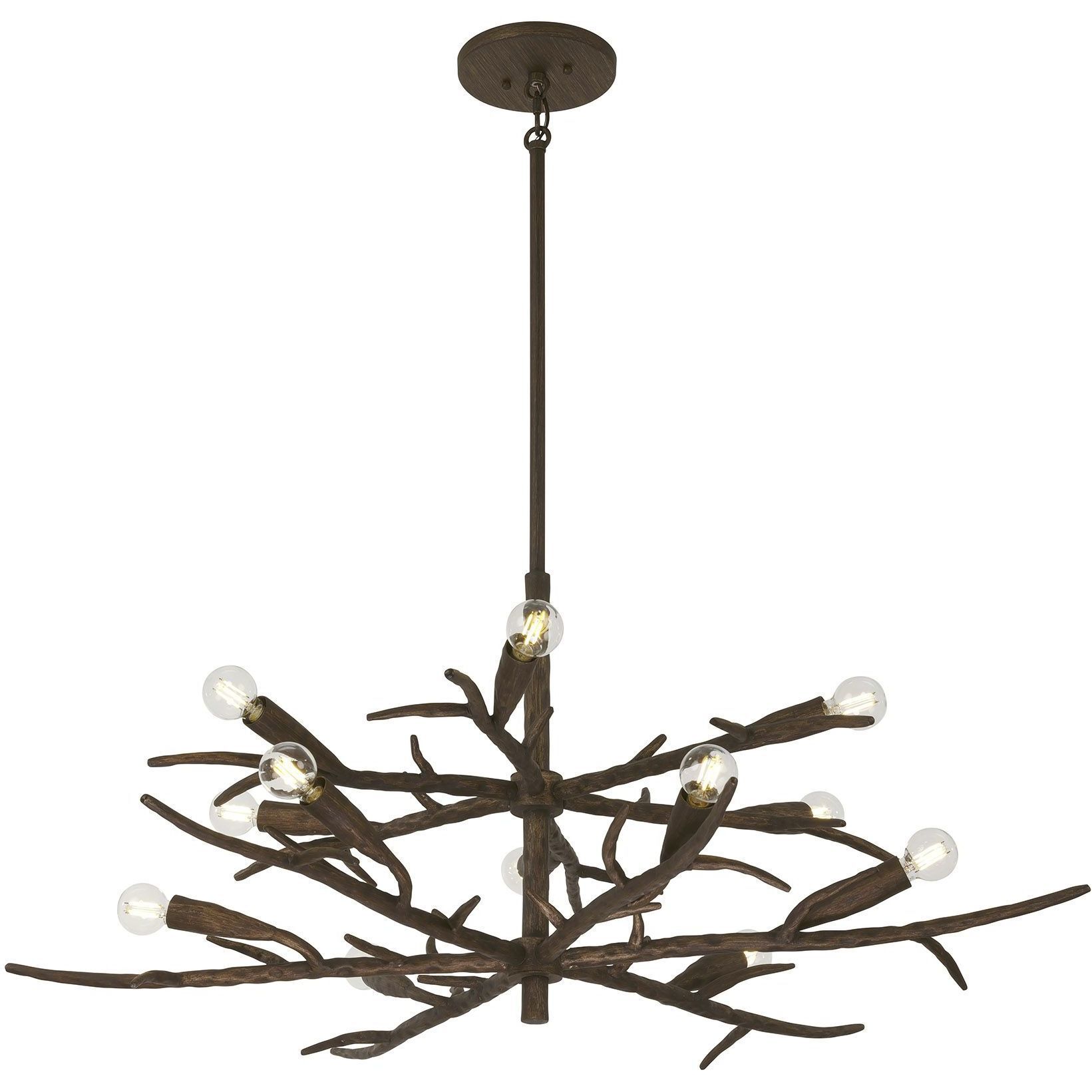 Palisades 12 Light 40.38 inch Bark Chandelier Ceiling Light