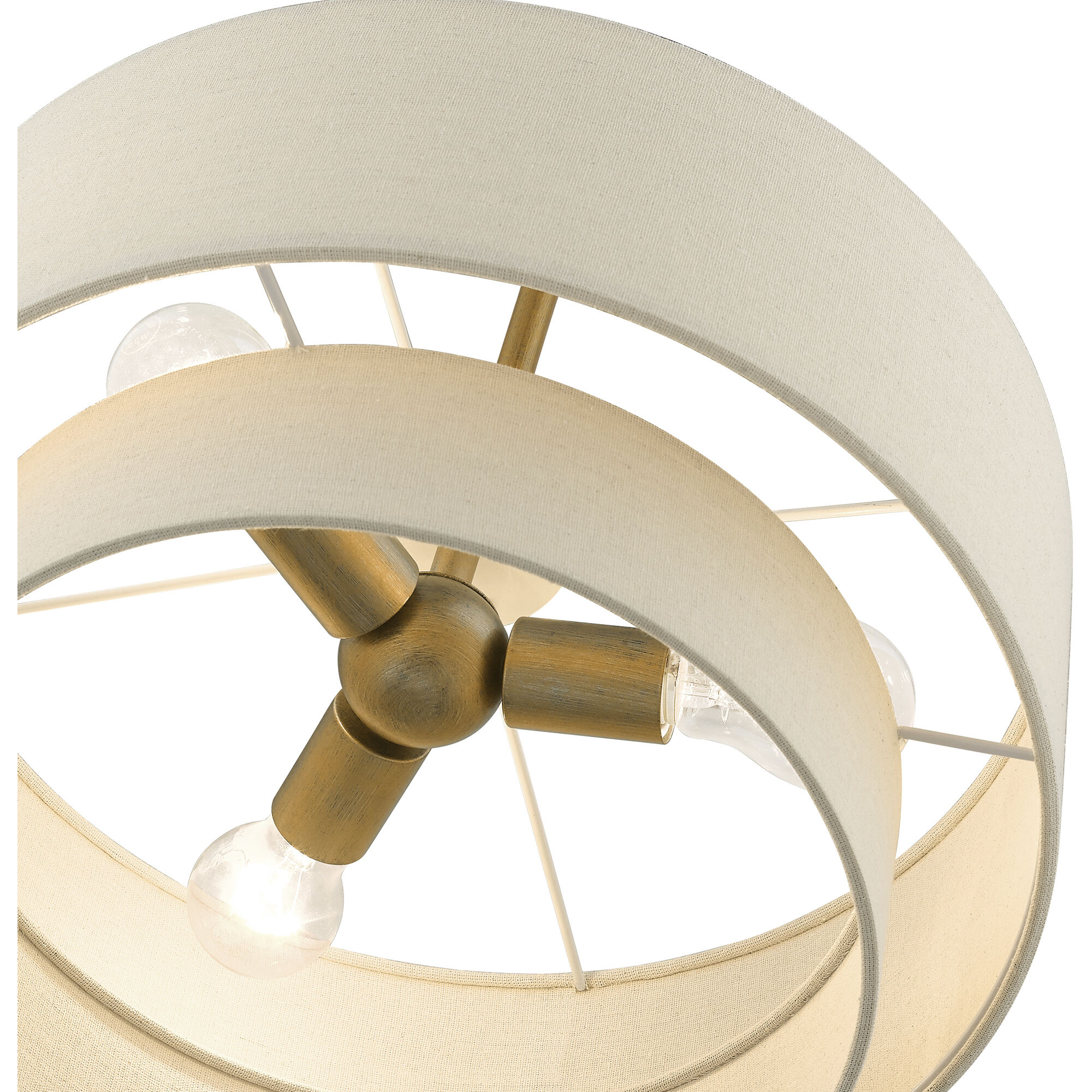 Bellingham 3 Light 17 inch Antique Gold Leaf Pendant Chandelier Ceiling Light