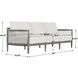 Borneo Weathered Dark Gray and Charcoal Gray Rope and Oyster White Outdoor Sofa