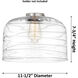 Franklin Restoration X-Large Bell LED 12 inch Brushed Satin Nickel Sconce Wall Light in Seedy Glass, Franklin Restoration