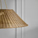 Marie Flanigan Corinne LED 36.25 inch Soft Brass Woven Hanging Shade Ceiling Light in Natural Wicker, Extra Large