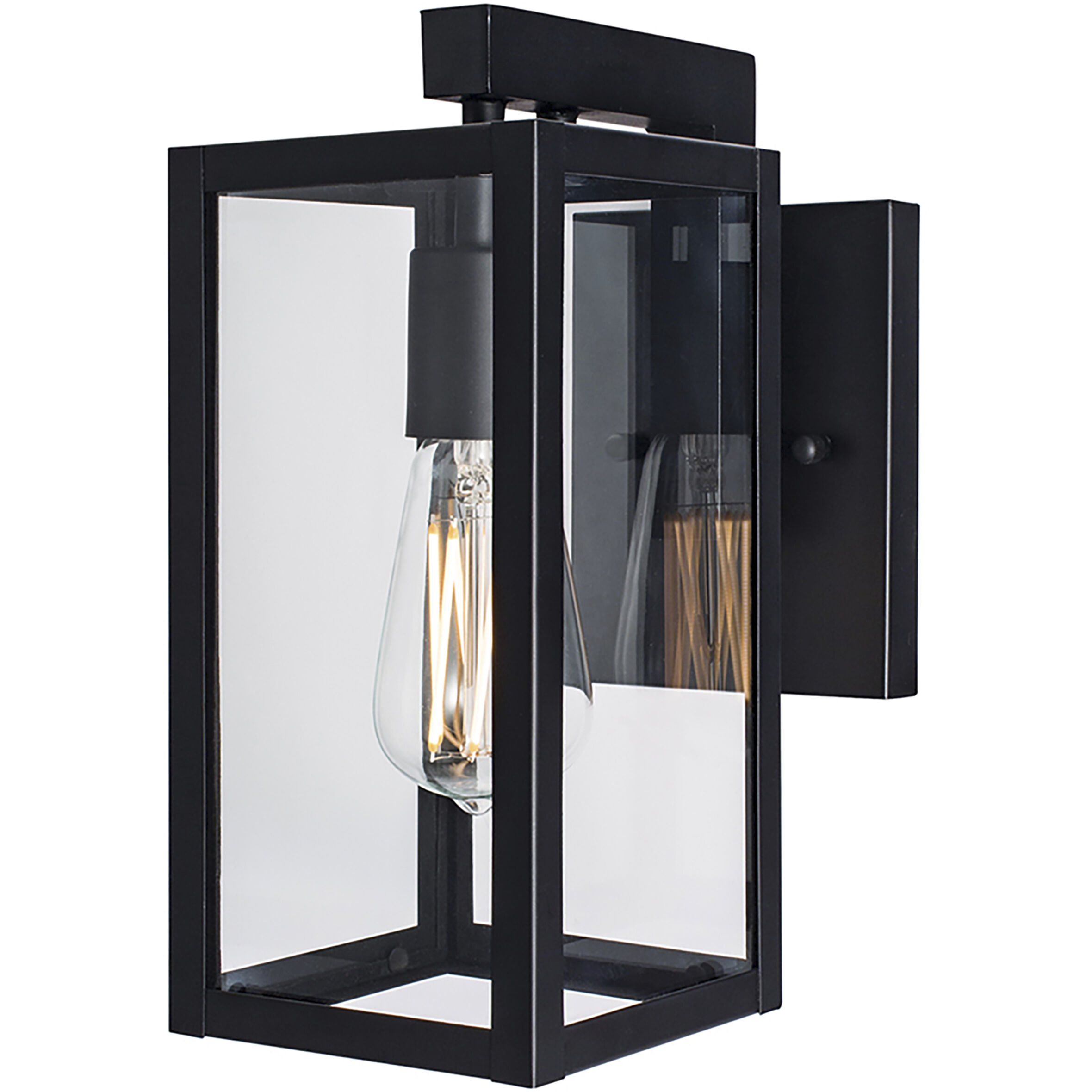Capture 1 Light 11 inch Matte Black Outdoor Wall Sconce
