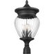 Davina 4 Light 25.25 inch Black Outdoor Post Mounted Fixture in G9