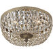 Waltham 3 Light 14 inch Olde Brass Flush Ceiling Light in Golden Teak Hand Cut