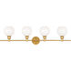 Syracuse 4 Light 38 inch Brass Wall sconce Wall Light