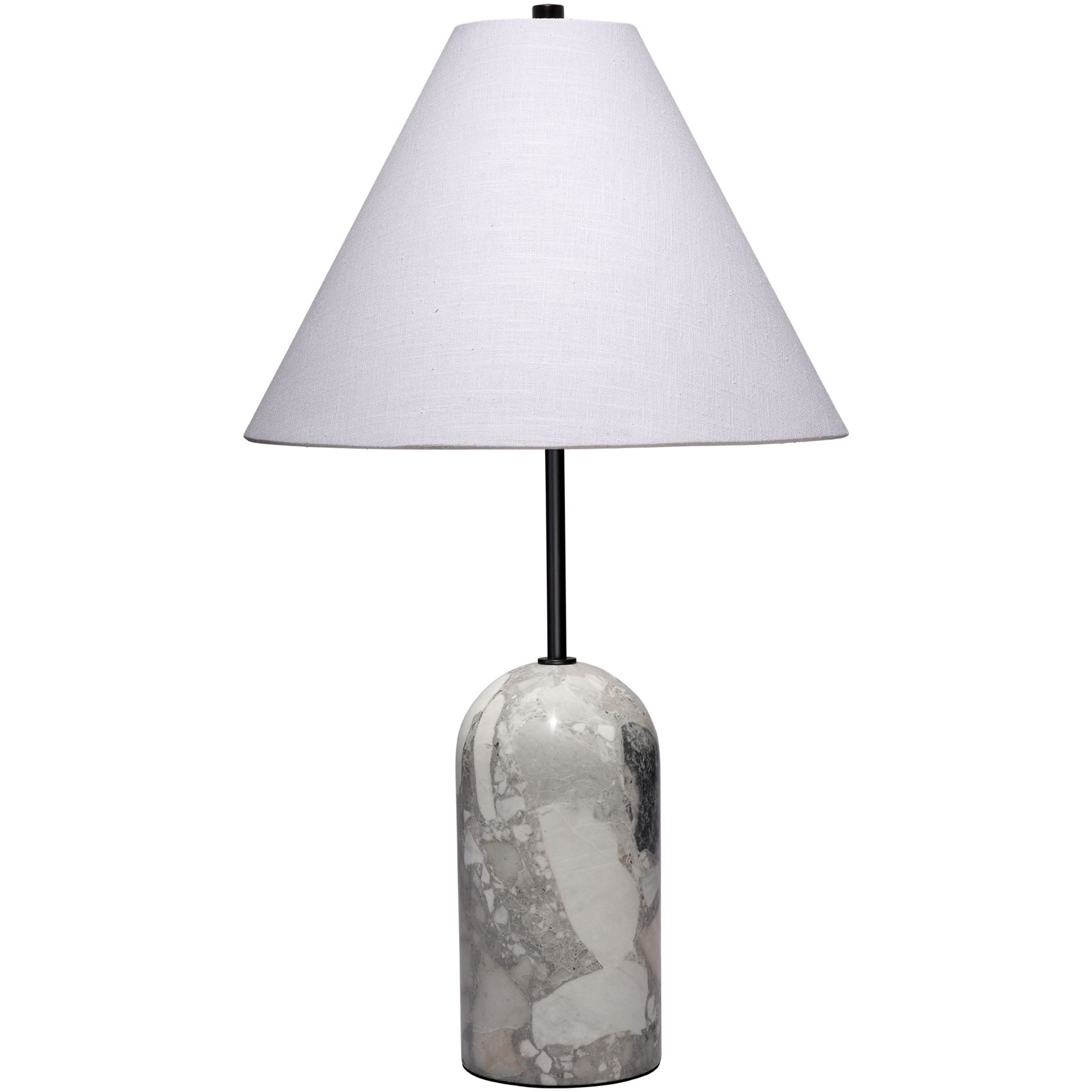 Holt 27.5 inch 150.00 watt Grey Travertine Stone Table Lamp Portable Light