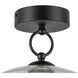 Alora Mood Leota LED 8 inch Matte Black Semi-Flush Mount Ceiling Light