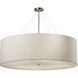 Textile 8 Light 48 inch Brushed Nickel Drum Pendant Ceiling Light, Classic Family, EVOLV