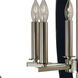 Constell 6 Light 23 inch Polished Nickel with Matte Black Dining Chandelier Ceiling Light