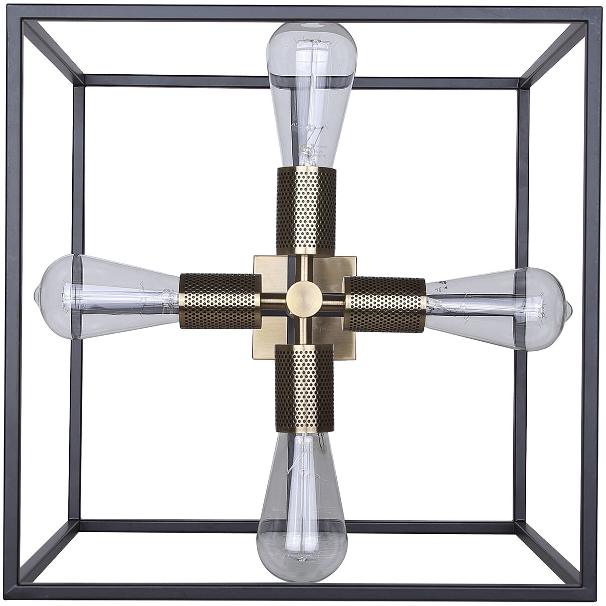 Bodie 4 Light 15 inch Black/Gold Chandelier Ceiling Light