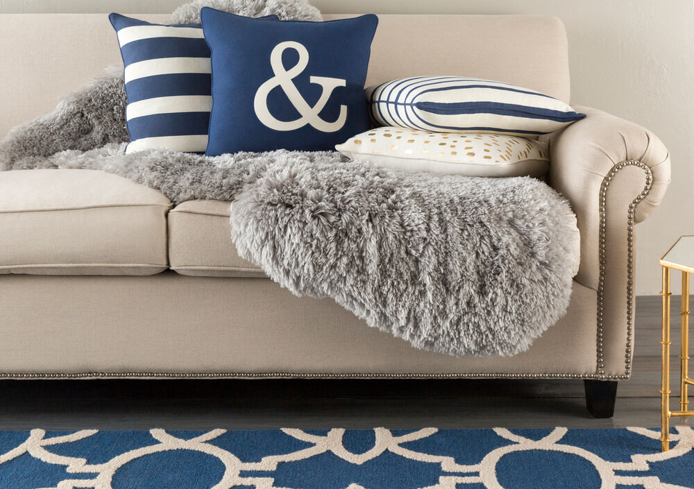 Glyph 18 X 18 inch Navy Pillow Kit, Square