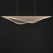 Manta LED 59 inch Polished Chrome Linear Pendant Ceiling Light in Clear Ribbed
