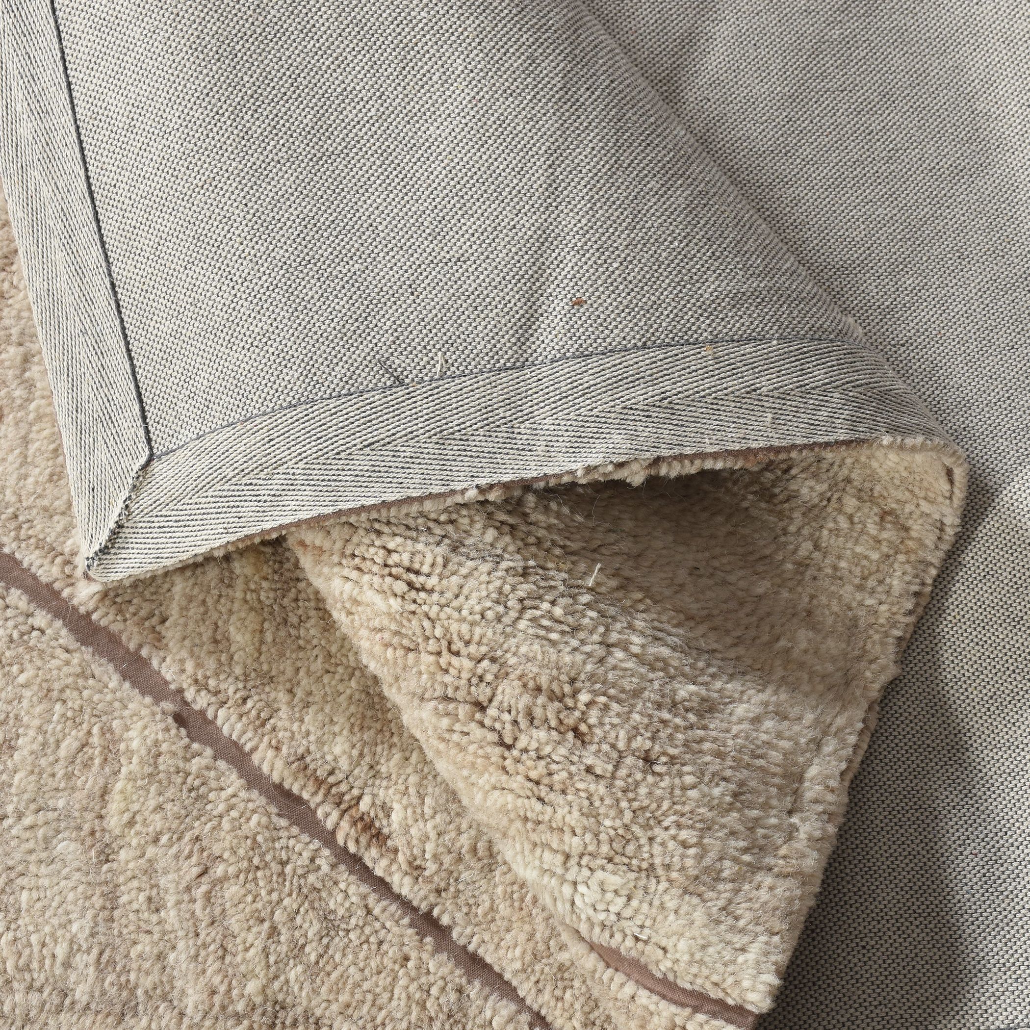 Kenyan 120 X 96 inch Beige and Brown Rug, 8ft x 10ft