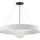 Windsor Smith Arena LED 42 inch Bronze and Matte White Ring and Globe Chandelier Ceiling Light