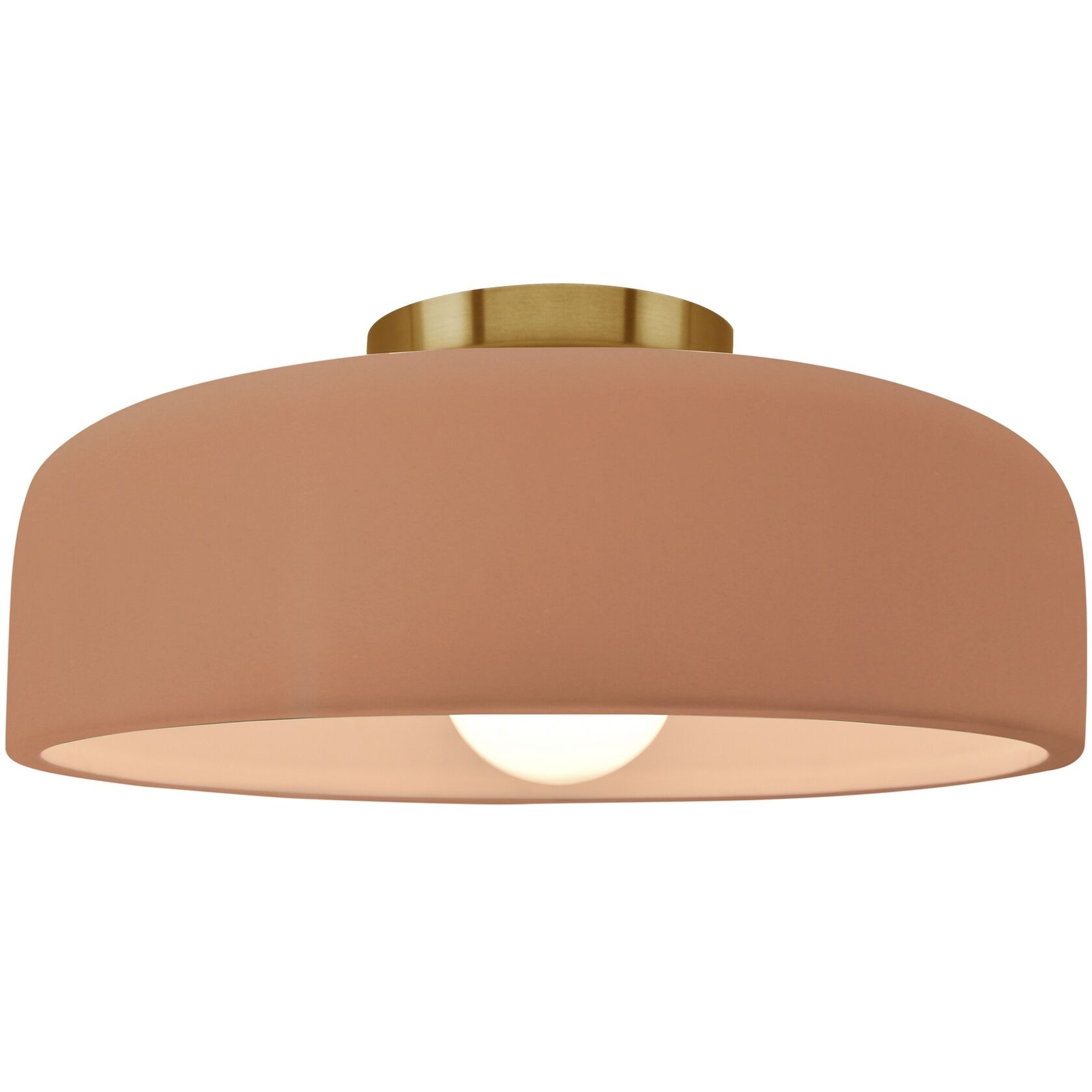 Radiance Collection - Spire 1 Light 10 inch Adobe Semi-Flush Ceiling Light, Form+Finish+Function