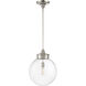 Emma 1 Light 14 inch Polished Nickel Pendant Ceiling Light
