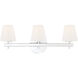 Harleigh 3 Light 24.25 inch Chrome Bathroom Vanity Wall Light