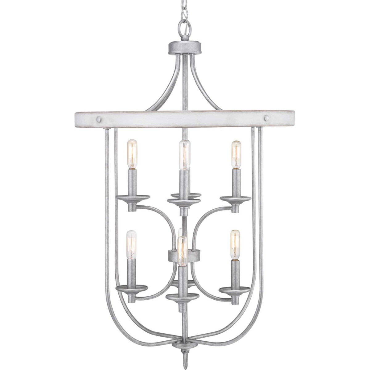 Camps Bay 8 Light 21 inch Galvanized Foyer Pendant Ceiling Light