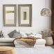 Blanco Pluma White and Metallic Framed Art, The Studio