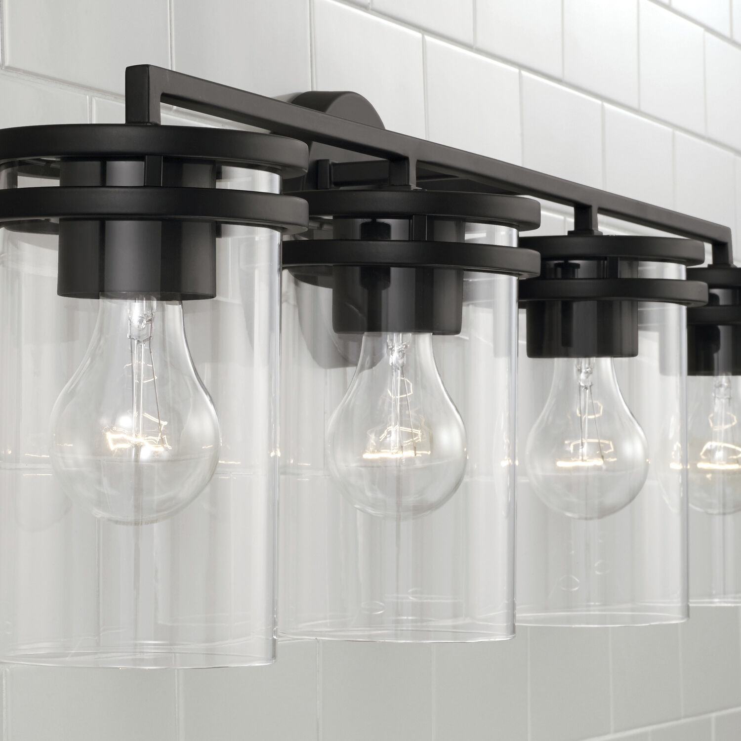 Fuller 4 Light 33.5 inch Matte Black Vanity Light Wall Light