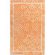 Atlas 96 X 60 inch Burnt Orange, Beige Rug